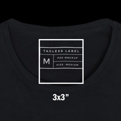 Full Color Transfer Neck Label / Tag  Thumbnail