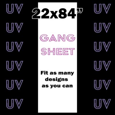 UV DTF Gang Sheet 22x84" Thumbnail